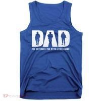 Dad Veteran Myth Legend Proud Veteran Dad Funny Gift Tank Top thumb 0