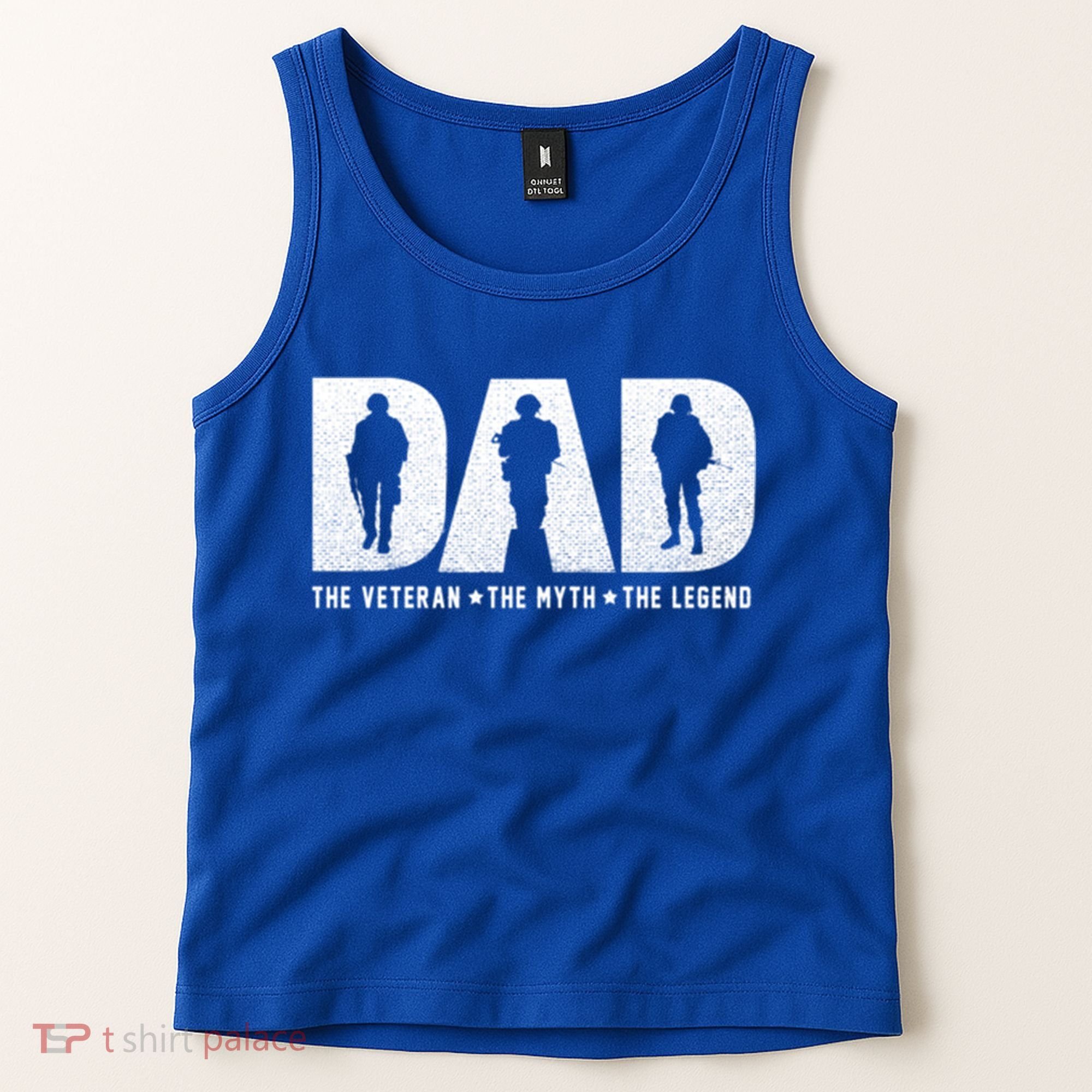 Dad Veteran Myth Legend Proud Veteran Dad Funny Gift Tank Top