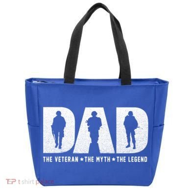Dad Veteran Myth Legend Proud Veteran Dad Funny Gift Tote Bag