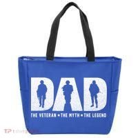Dad Veteran Myth Legend Proud Veteran Dad Funny Gift Tote Bag thumb 0