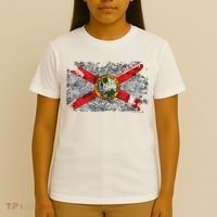 Distressed Vintage Retro Usa Patriotic Fl State Florida Flag T-Shirt thumb 4