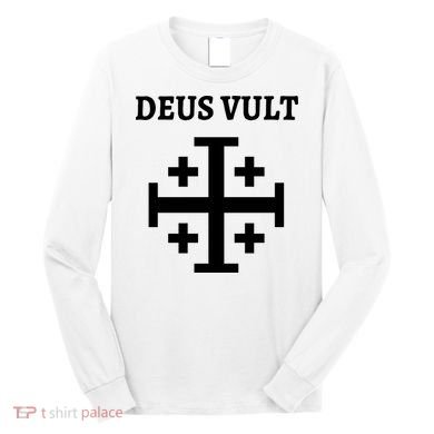 Deus Vult Roman Catholic Long Sleeve Shirt