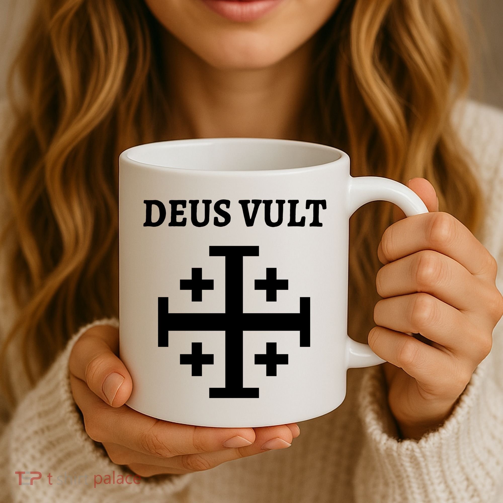 Deus Vult Roman Catholic Coffee Mug