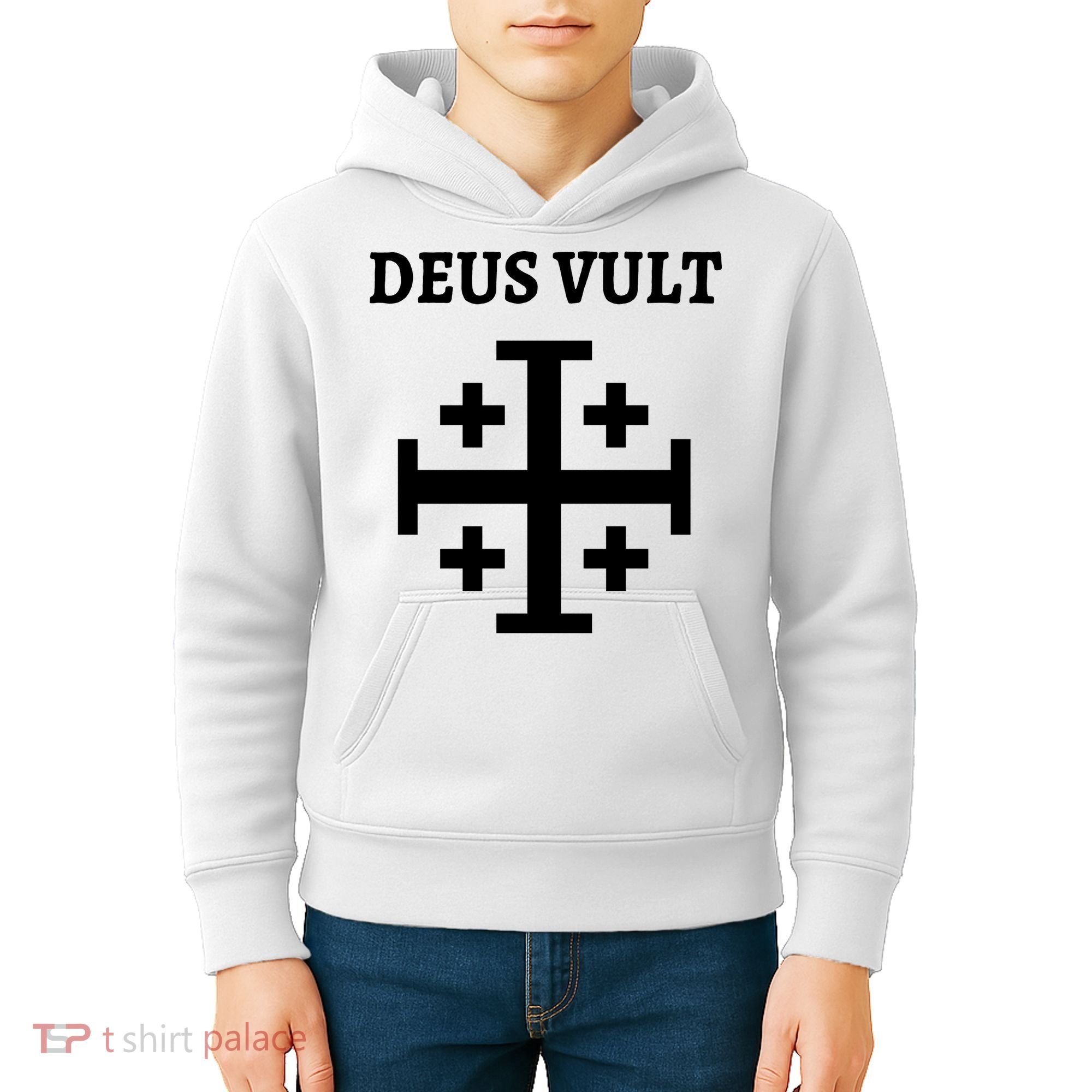 Deus Vult Roman Catholic Kids Hoodie