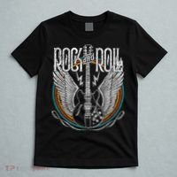 Distressed Vintage Retro 80s Rock & Roll Music Guitar Wings T-Shirt thumb 5