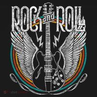 Distressed Vintage Retro 80s Rock & Roll Music Guitar Wings T-Shirt thumb 7