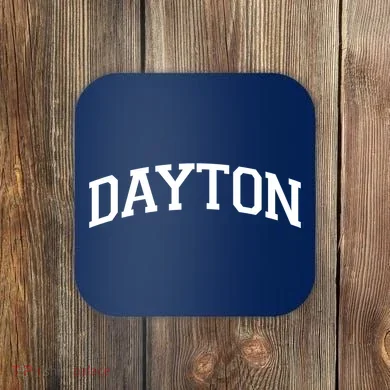 Dayton Varsity Style Logo Coaster