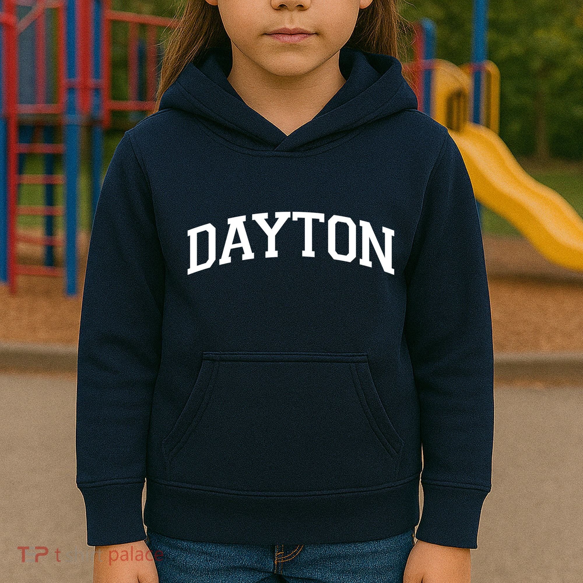 Dayton Varsity Style Logo Kids Hoodie