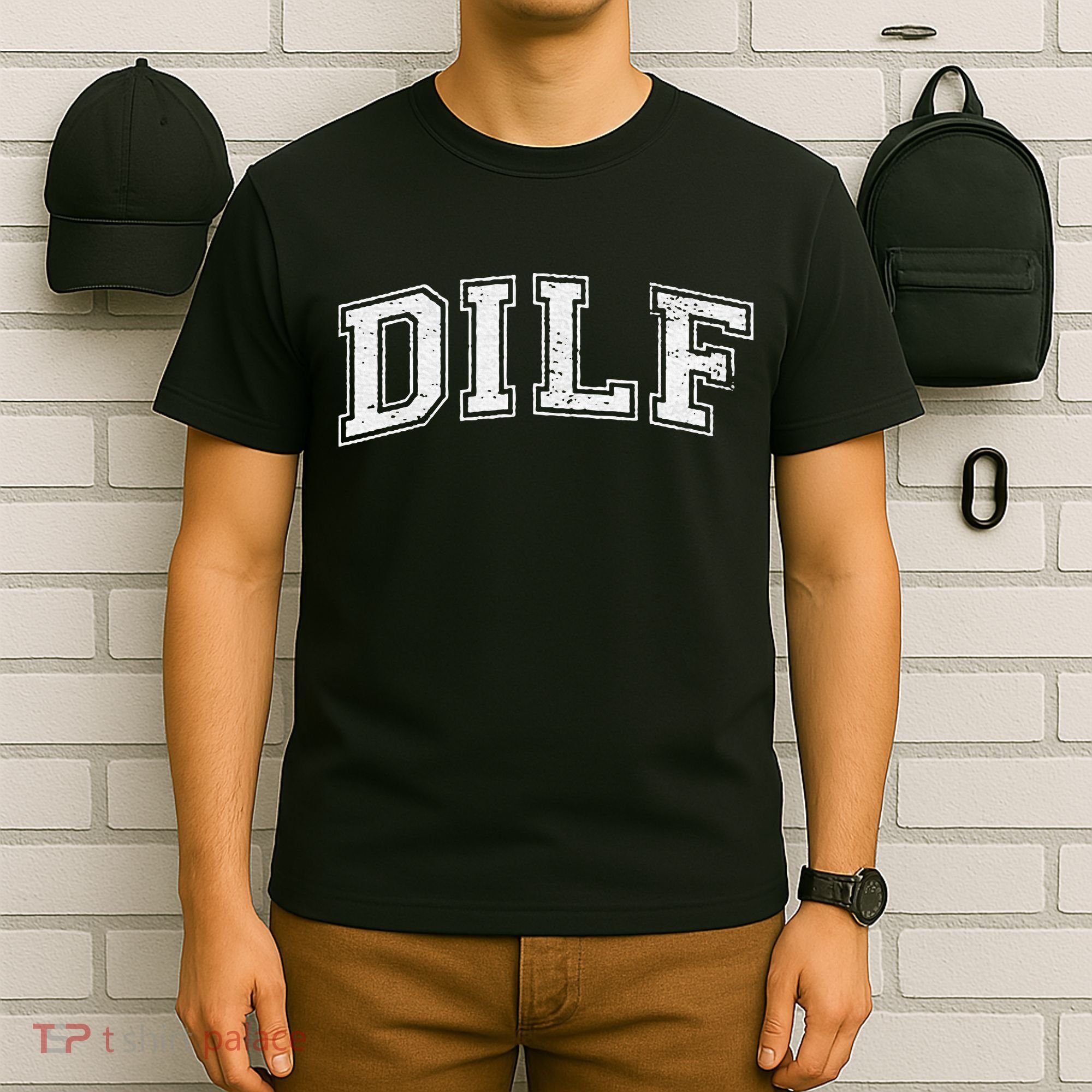 Dilf Varsity Style Dad Older More Mature T-Shirt
