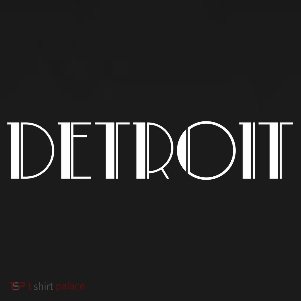 Detroit Vintage Style Simple Logo Button | TShirtPalace