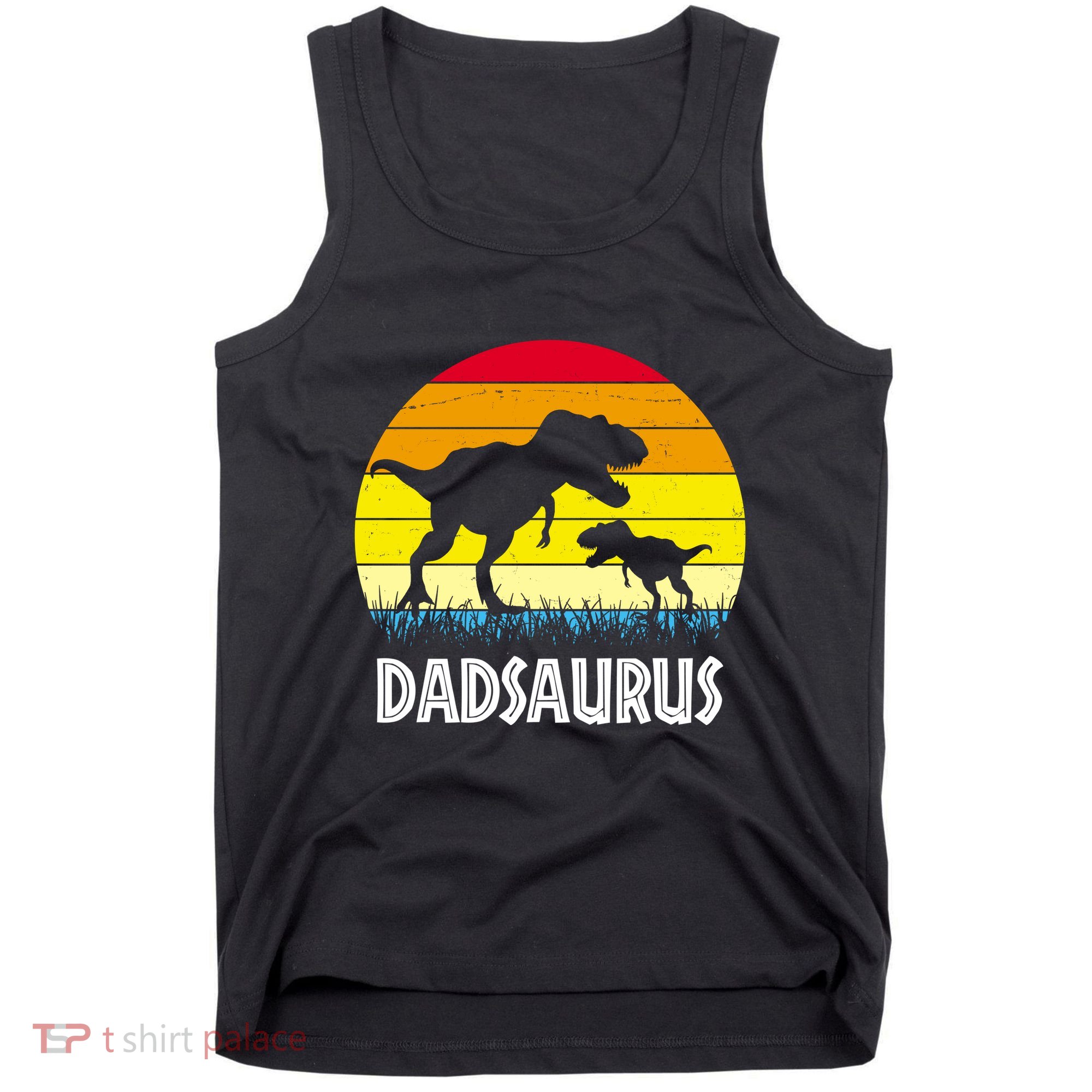 Dadsaurus Vintage Sunset Tank Top