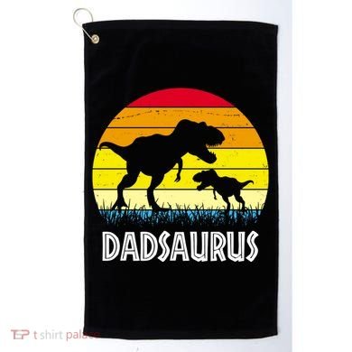 Dadsaurus Vintage Sunset Golf Towel