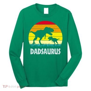 Dadsaurus Vintage Sunset Long Sleeve Shirt