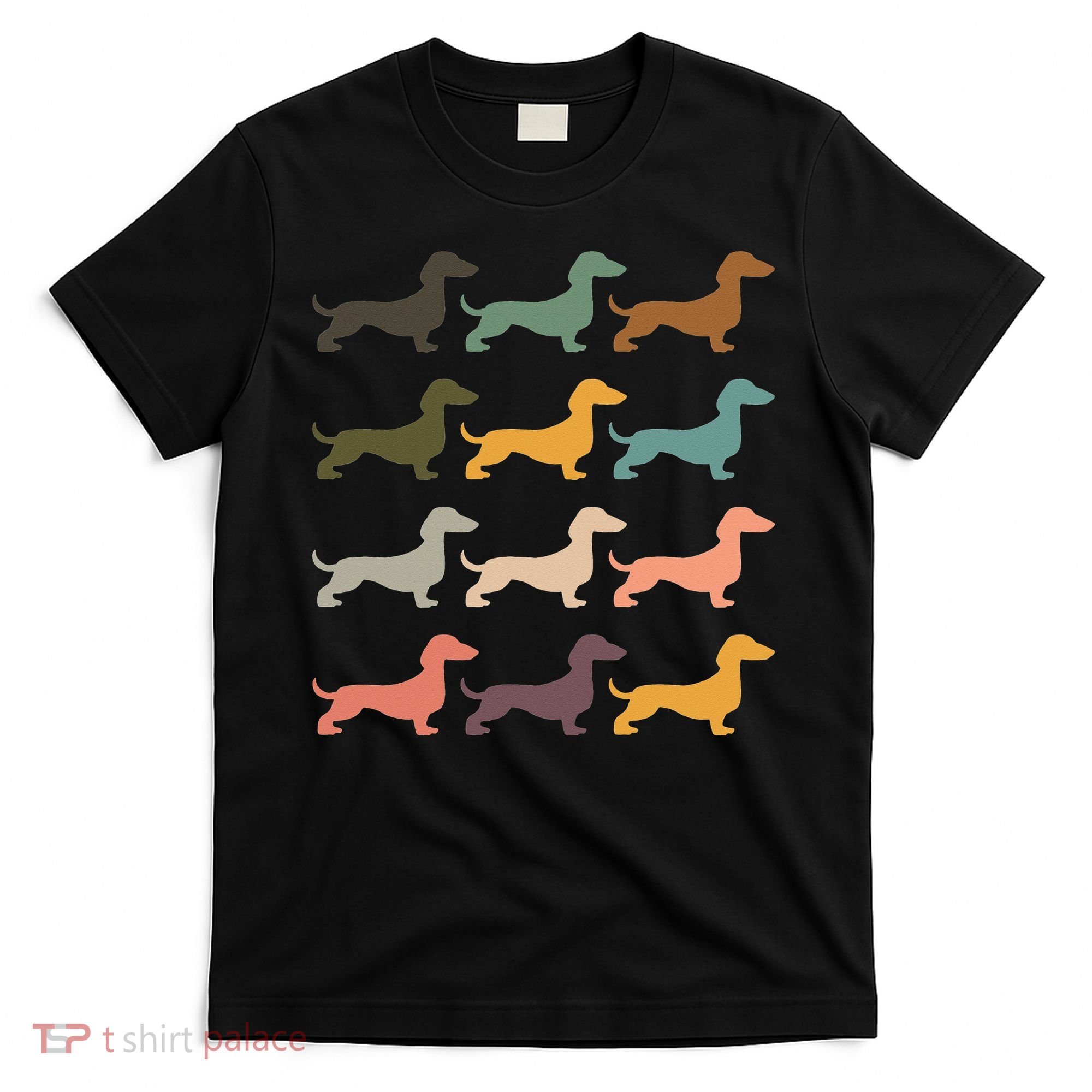 Dachshund Vintage Silhouette funny Dog Lover T-Shirt