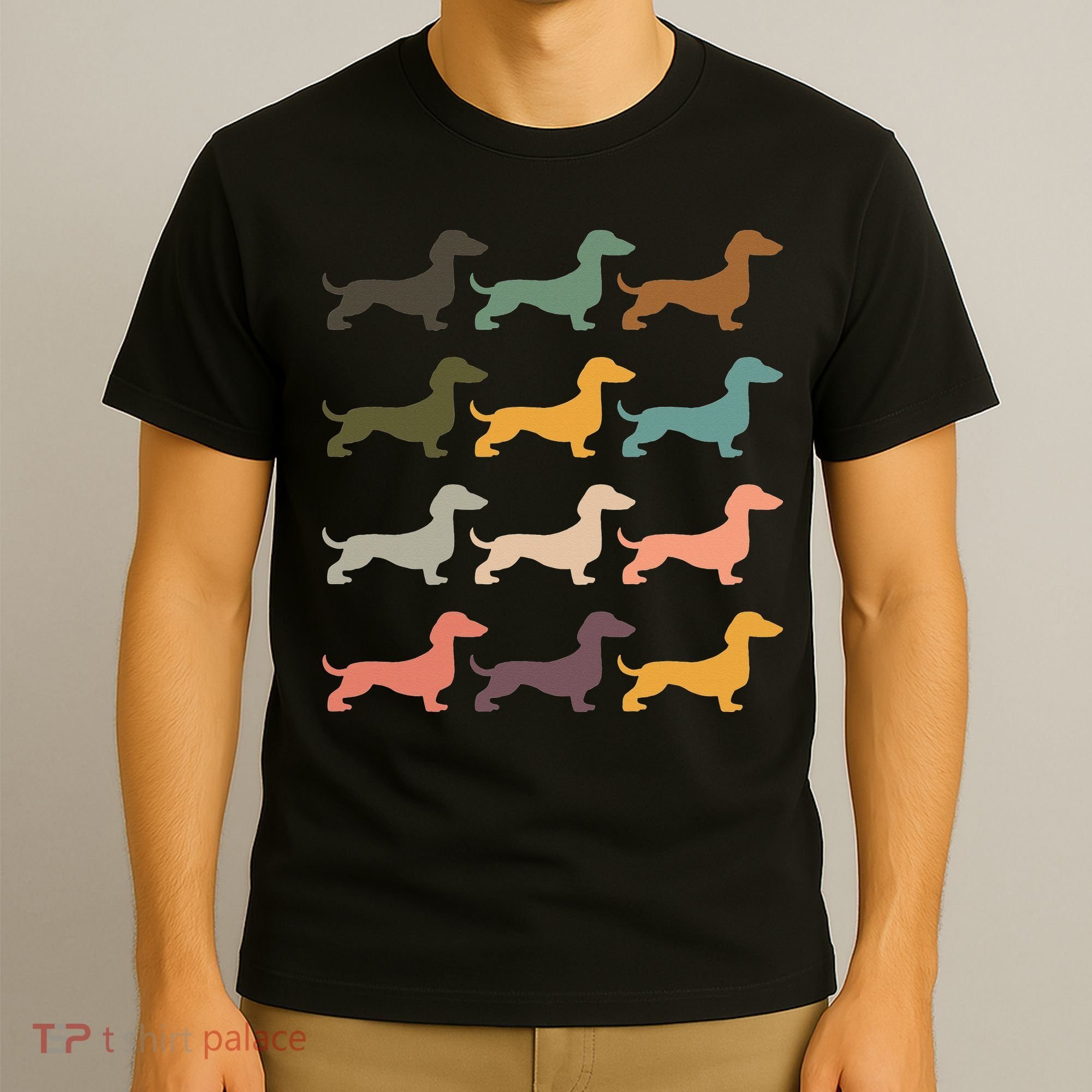 Dachshund Vintage Silhouette funny Dog Lover T-Shirt