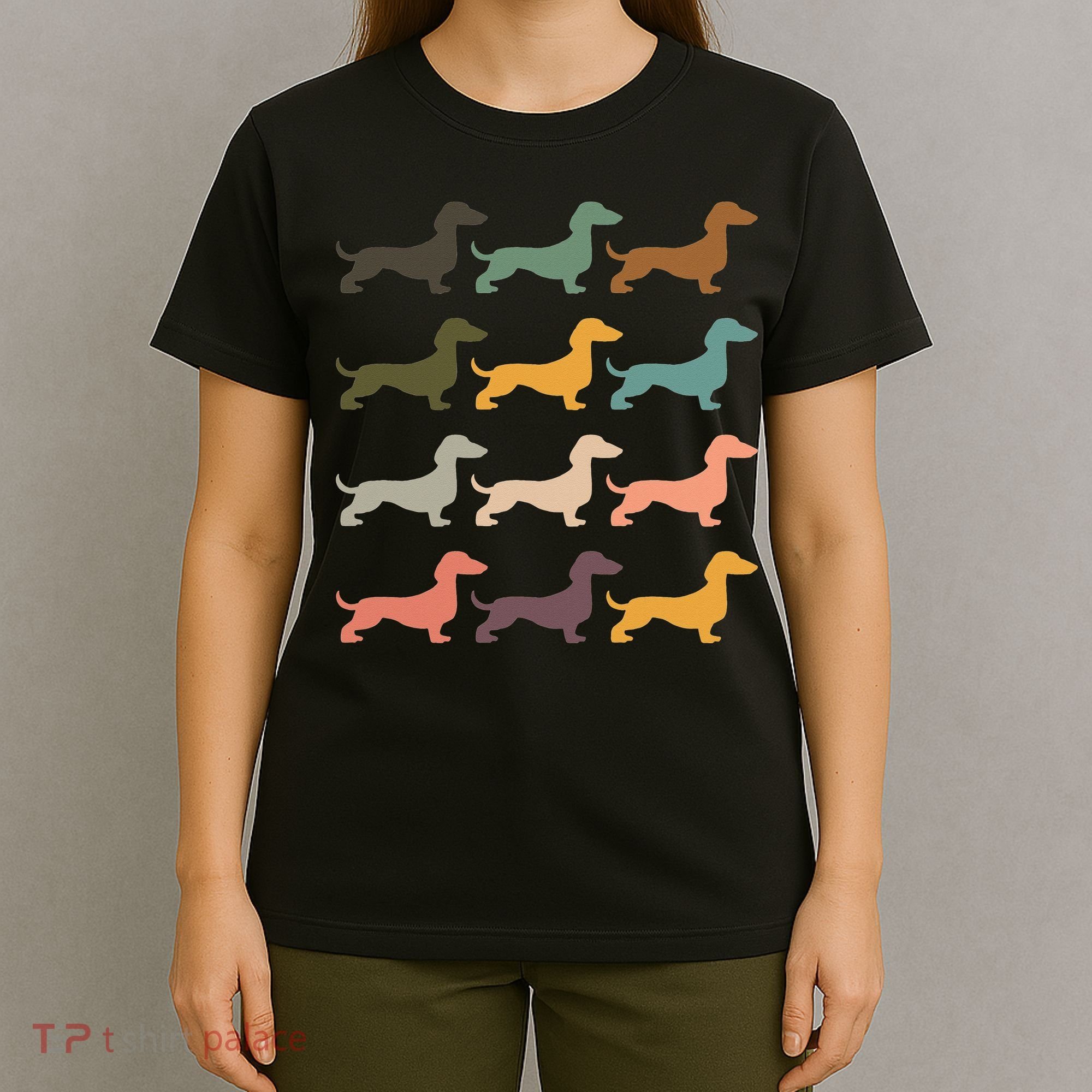 Dachshund Vintage Silhouette funny Dog Lover T-Shirt
