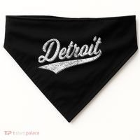 Detroit Varsity Script Classic Sports Jersey Style USA-Made Doggie Bandana thumb 0