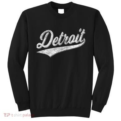 Detroit Varsity Script Classic Sports Jersey Style Sweatshirt