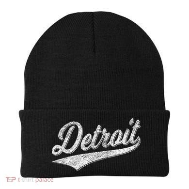 Detroit Varsity Script Classic Sports Jersey Style Beanie