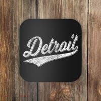 Detroit Varsity Script Classic Sports Jersey Style Coaster thumb 0