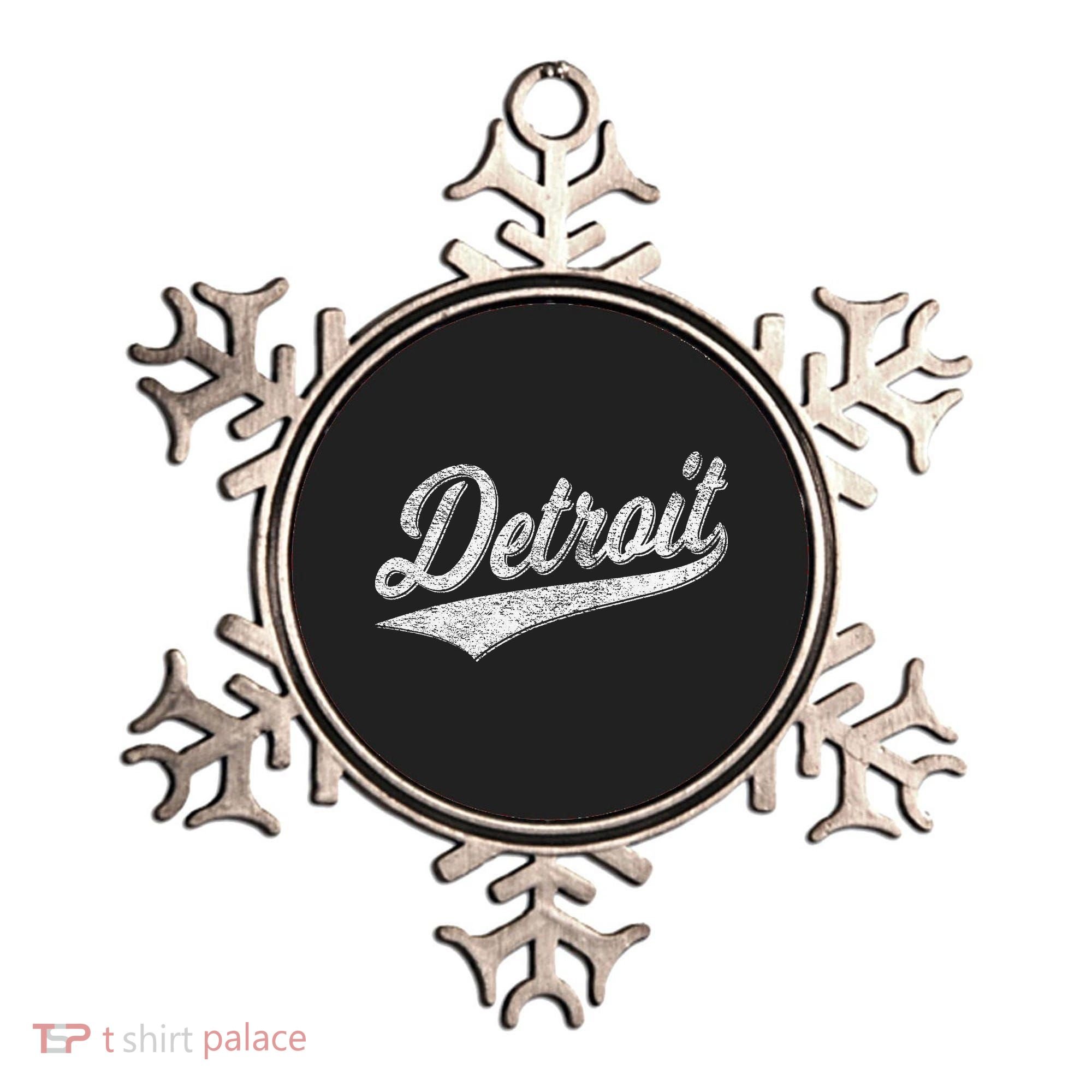 Detroit Varsity Script Classic Sports Jersey Style Ornament