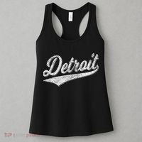 Detroit Varsity Script Classic Sports Jersey Style Women's Tank Top thumb 3
