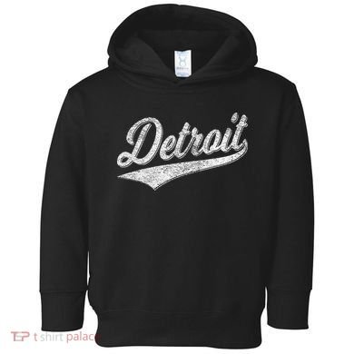 Detroit Varsity Script Classic Sports Jersey Style Toddler Hoodie