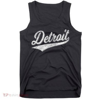 Detroit Varsity Script Classic Sports Jersey Style Tank Top