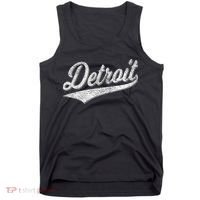 Detroit Varsity Script Classic Sports Jersey Style Tank Top thumb 0