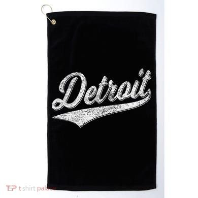 Detroit Varsity Script Classic Sports Jersey Style Golf Towel
