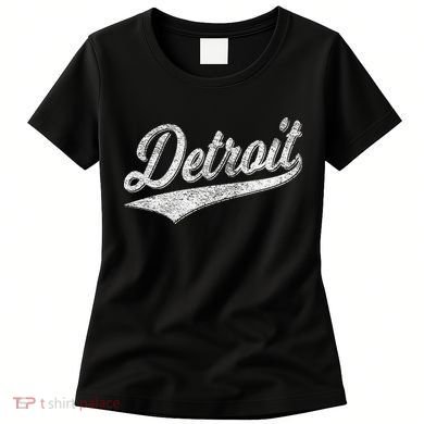 Detroit Varsity Script Classic Sports Jersey Style Women's T-Shirt