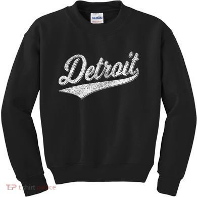 Detroit Varsity Script Classic Sports Jersey Style Kids Sweatshirt