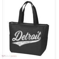 Detroit Varsity Script Classic Sports Jersey Style Tote Bag thumb 3