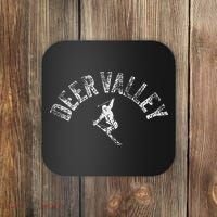 Deer Valley Ski Utah Skiing Cool Valley Skier Gear Coaster thumb 0