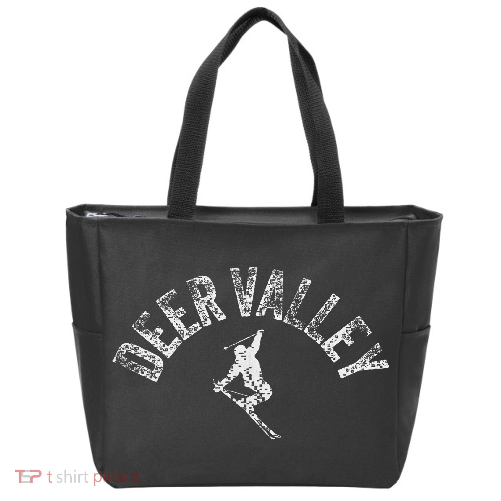 Deer Valley Ski Utah Skiing Cool Valley Skier Gear Tote Bag
