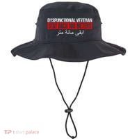 Dysfunctional Veteran Stay Back 100 Meters Arabic Bucket Hat thumb 0