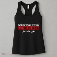 Dysfunctional Veteran Stay Back 100 Meters Arabic Women's Tank Top thumb 3