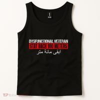 Dysfunctional Veteran Stay Back 100 Meters Arabic Tank Top thumb 2