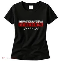 Dysfunctional Veteran Stay Back 100 Meters Arabic Women's T-Shirt thumb 0