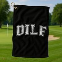 DILF VARSITY STYLE DAD OLDER MORE MATURE MEN Golf Towel thumb 1