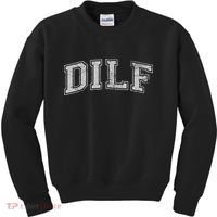 DILF VARSITY STYLE DAD OLDER MORE MATURE MEN Kids Sweatshirt thumb 0