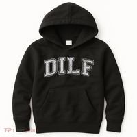 DILF VARSITY STYLE DAD OLDER MORE MATURE MEN Kids Hoodie thumb 0