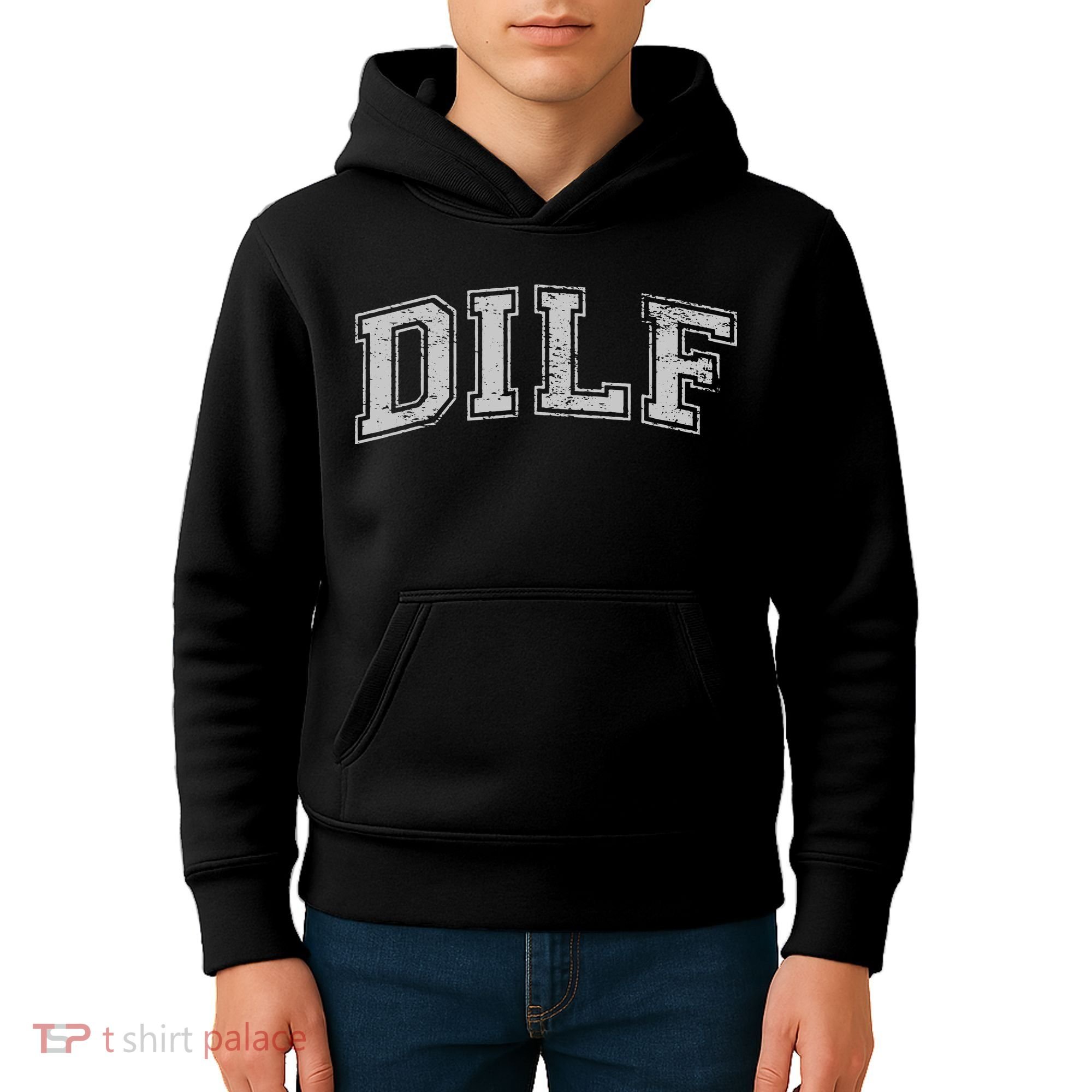 DILF VARSITY STYLE DAD OLDER MORE MATURE MEN Kids Hoodie