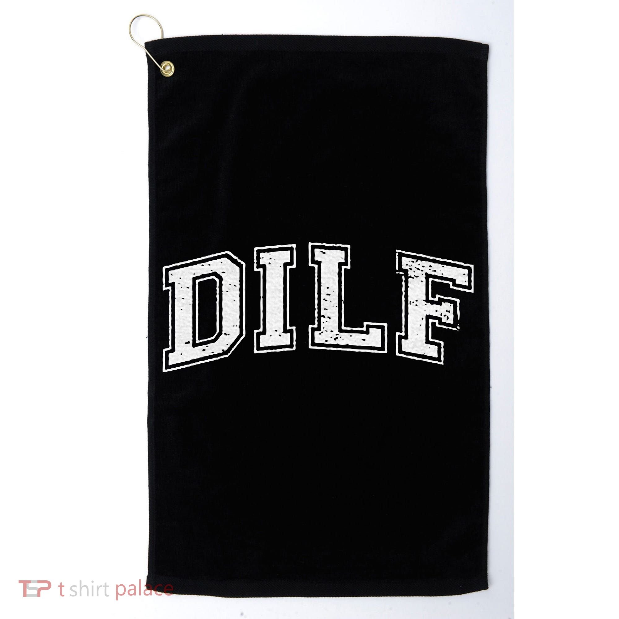 Dilf Varsity Style Dad Older More Mature Golf Towel