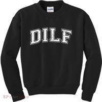 Dilf Varsity Style Dad Older More Mature Kids Sweatshirt thumb 0