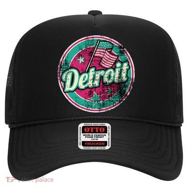 Detroit Vintage Style Rust Logo Hat