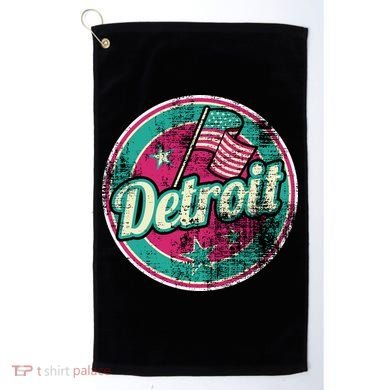 Detroit Vintage Style Rust Logo Golf Towel