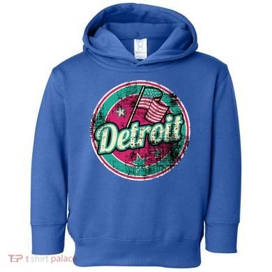 Detroit Vintage Style Rust Logo Toddler Hoodie