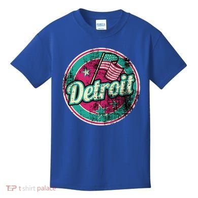 Detroit Vintage Style Rust Logo Kids T-Shirt