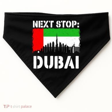 Dubai Vacation Trip Next Stop Vacay Vibes Souvenir Great Gift USA-Made Doggie Bandana